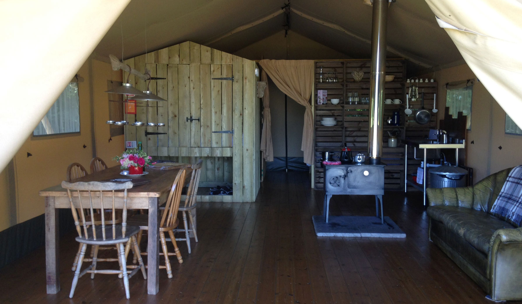 Inside Safari Tent